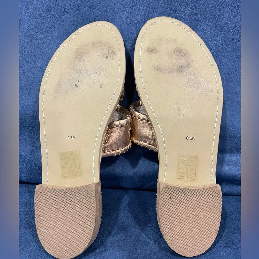 Jack Rogers rose Gold sandals size 8.5M EUC SB7 - Picture 6 of 8